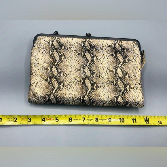 HOBO INTERNATIONAL LEANNE METALLIC Glam Snake LEATHER CROSSBODY WALLET CLUTCH - Picture 12 of 16